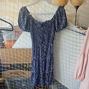 Hollister Navy Blue Backless Dress